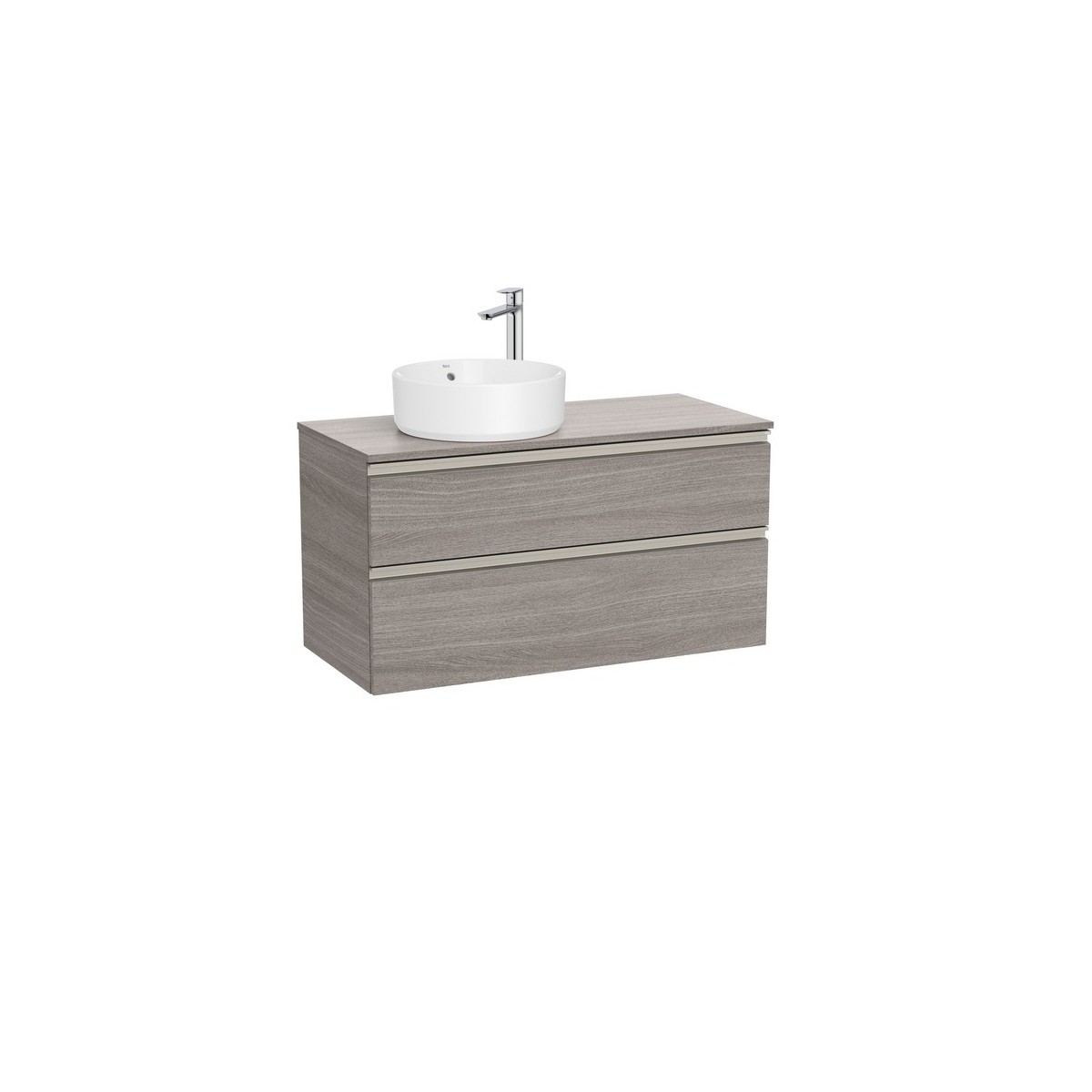 The gap meuble 2t pr vasq à gche 1000 mm city oak/poignées nickel mat - ROCA A851959402 