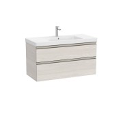 The gap unik 2t lavabo mural centré 1000 mm frêne nordic/poignées nickel mat - ROCA A851965434 