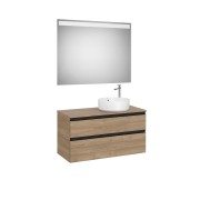 The gap pack 2t pour vasque à droite 1000mm noyer/poignées noires - ROCA A851972517 