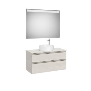 The gap pack 2t pour vasque centrée 1000mm frêne nordic/poignées nickel mat - ROCA A851973434 