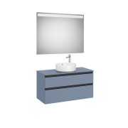 The gap pack 2t pour vasque centrée 1000mm bleu mat/ poignées noires - ROCA A851973548 