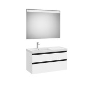 The gap pack 2t lavabo mural gauche 1000mm blanc mat/poignées noires - ROCA A851977509 