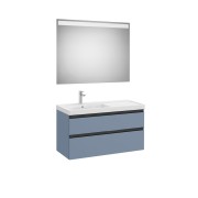 The gap pack 2t lavabo mural gauche 1000mm bleu mat/ poignées noires - ROCA A851977548 