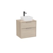 Optica meuble 2 tiroirs pour vasque à poser + plan 600 mm frêne clair - ROCA A851986541 