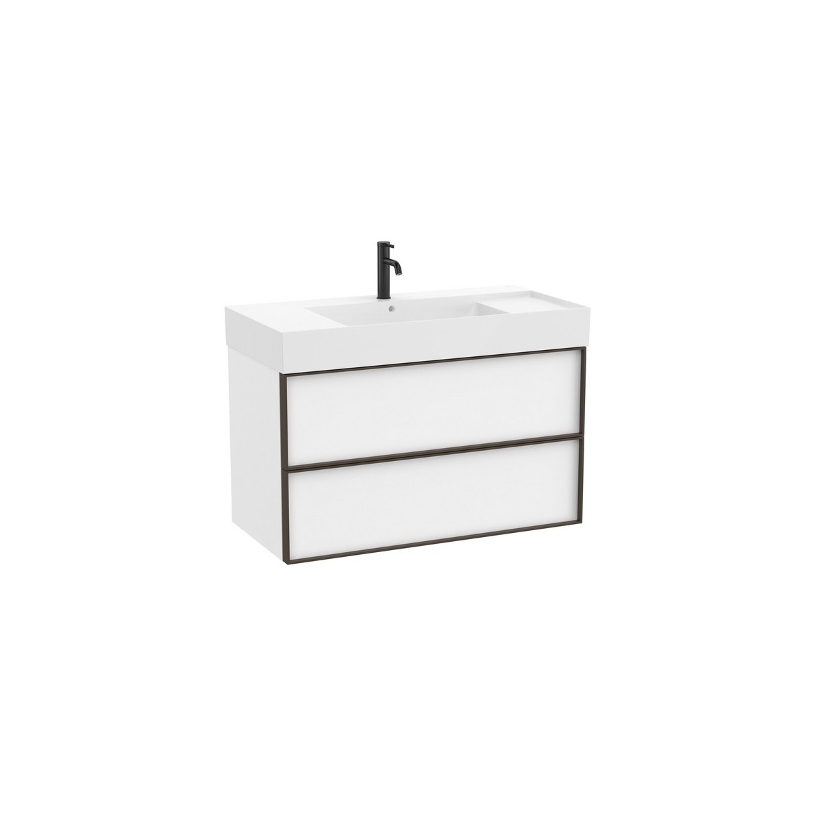 Inspira unik 2 tiroirs 1000x490mm blanc mat - ROCA A851992509 