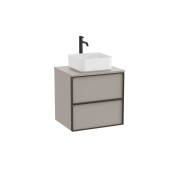 Inspira meuble pour vasque à poser + plan 600x490 mm gris mat - ROCA A851993510 