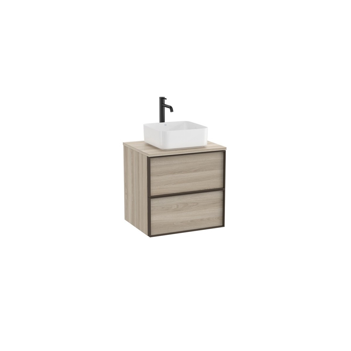 Inspira meuble pour vasque à poser + plan 600x490 mm pin blanc - ROCA A851993546 