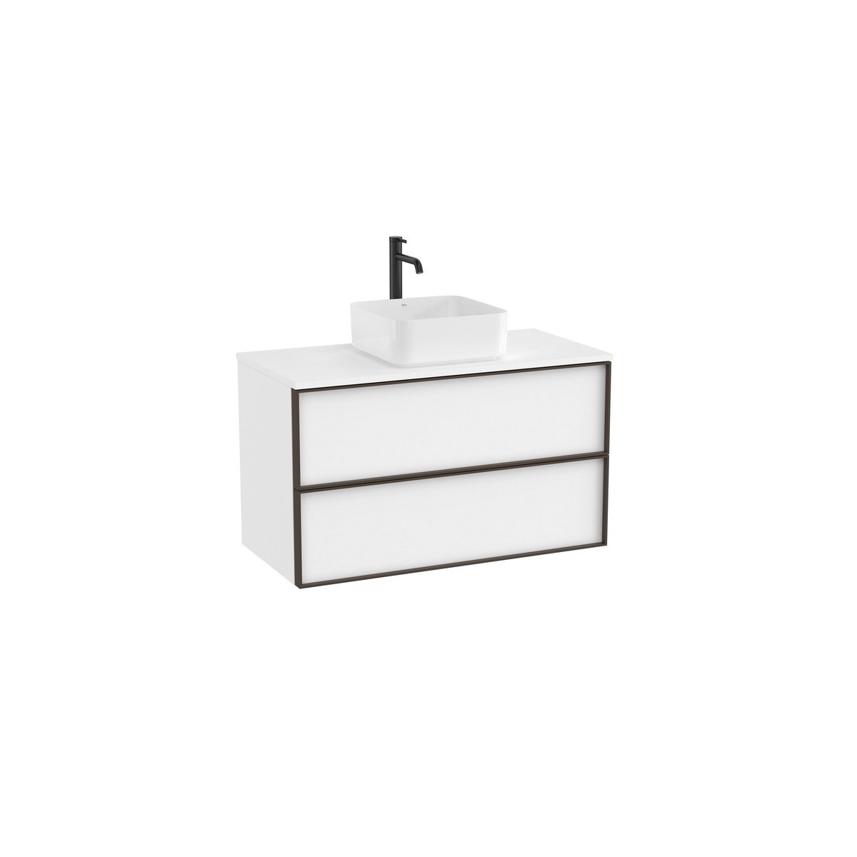 Inspira meuble pour vasque à poser + plan 1000x490 mm blanc mat - ROCA A851995509 