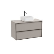 Inspira meuble pour vasque à poser + plan 1000x490 mm gris mat - ROCA A851995510 