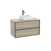 Inspira meuble pour vasque à poser + plan 1000x490 mm pin blanc - ROCA A851995546 