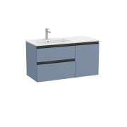 The gap unik 2t+1p lavabo asym gauche slim 1000 bleu mat/ poignées noires - ROCA A851996548 