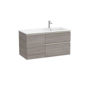 The gap unik 2t+1p lavabo asym droite slim 1000 city oak/poignées nickel mat - ROCA A851997402 