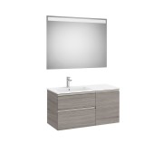 The gap pack 2t+1p 1000 mm asym gche (unik+miroir) city oak/poignées nickel mat - ROCA A851998402 