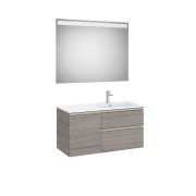 The gap pack 2t + 1p 1000 mm asymétrique droite city oak/poignées nickel mat - ROCA A851999402 