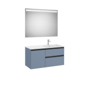 The gap pack 2t + 1p 1000 mm asymétrique droite bleu mat/ poignées noires - ROCA A851999548 