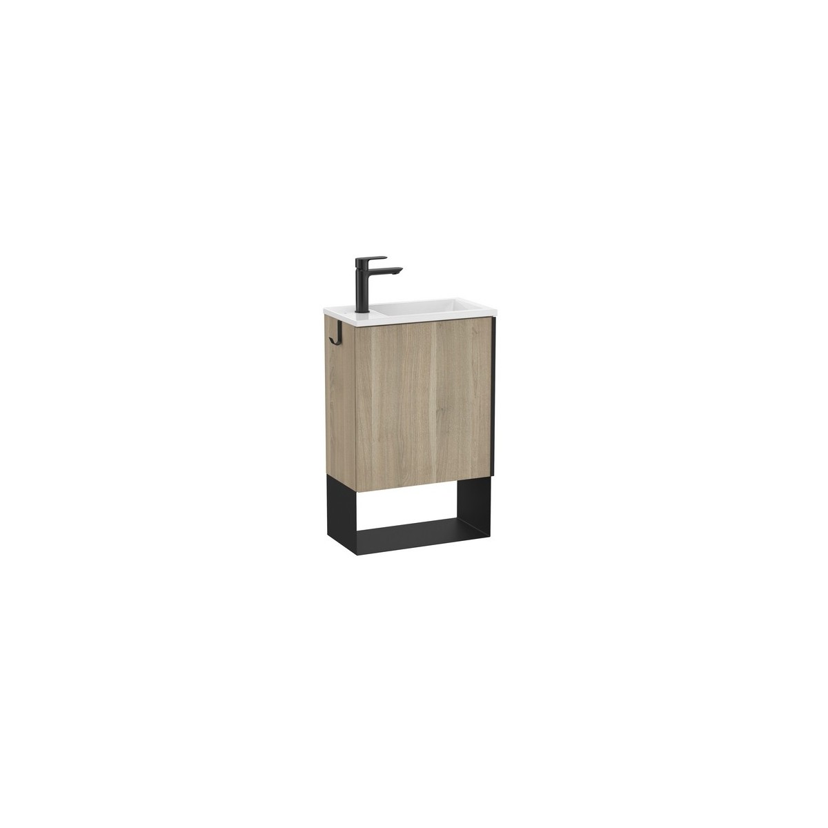 Mini pro unik 1 porte (meuble+lavabo) 450 mm bouleau - ROCA A852008422 