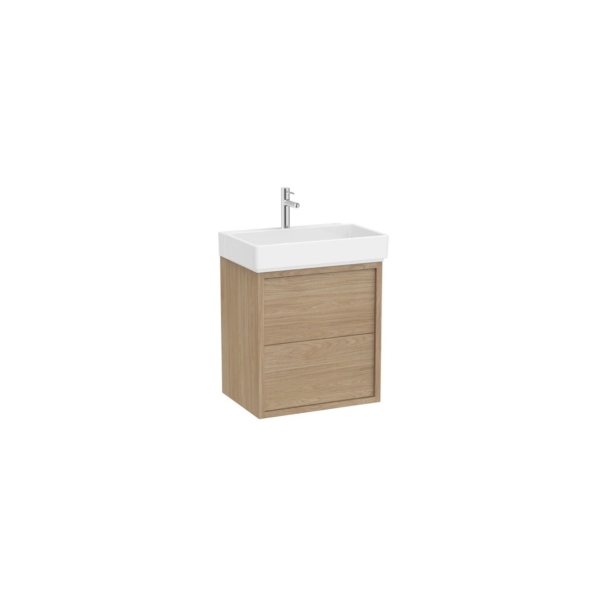 Tura unik (solution meuble 2 tiroirs + lavabo) 600 mm orme clair - ROCA A852026565 