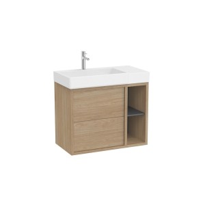 Tura unik 2t 2 niches lat lavabo asymétrique g 800 orme clair - ROCA A852028565 
