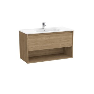 Tenor unik (meuble 1 tiroir et 1 niche inférieure + lavabo) 1000 mm noyer - ROCA A852081517 