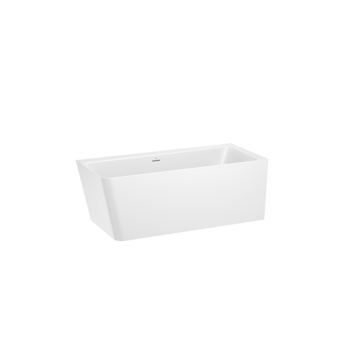 Ona baignoire îlot en stonex d'angle asymétrique droite 1600x700 blanc - ROCA A248638000 