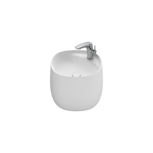 Beyond lavabo semi-totem en fineceramic sans trop-plein 460x470x380 blanc mat - ROCA A3270B1620 