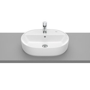 The gap round vasque à poser percée 1 trou 550x400x130 cm blanc - ROCA A3270Y0000 