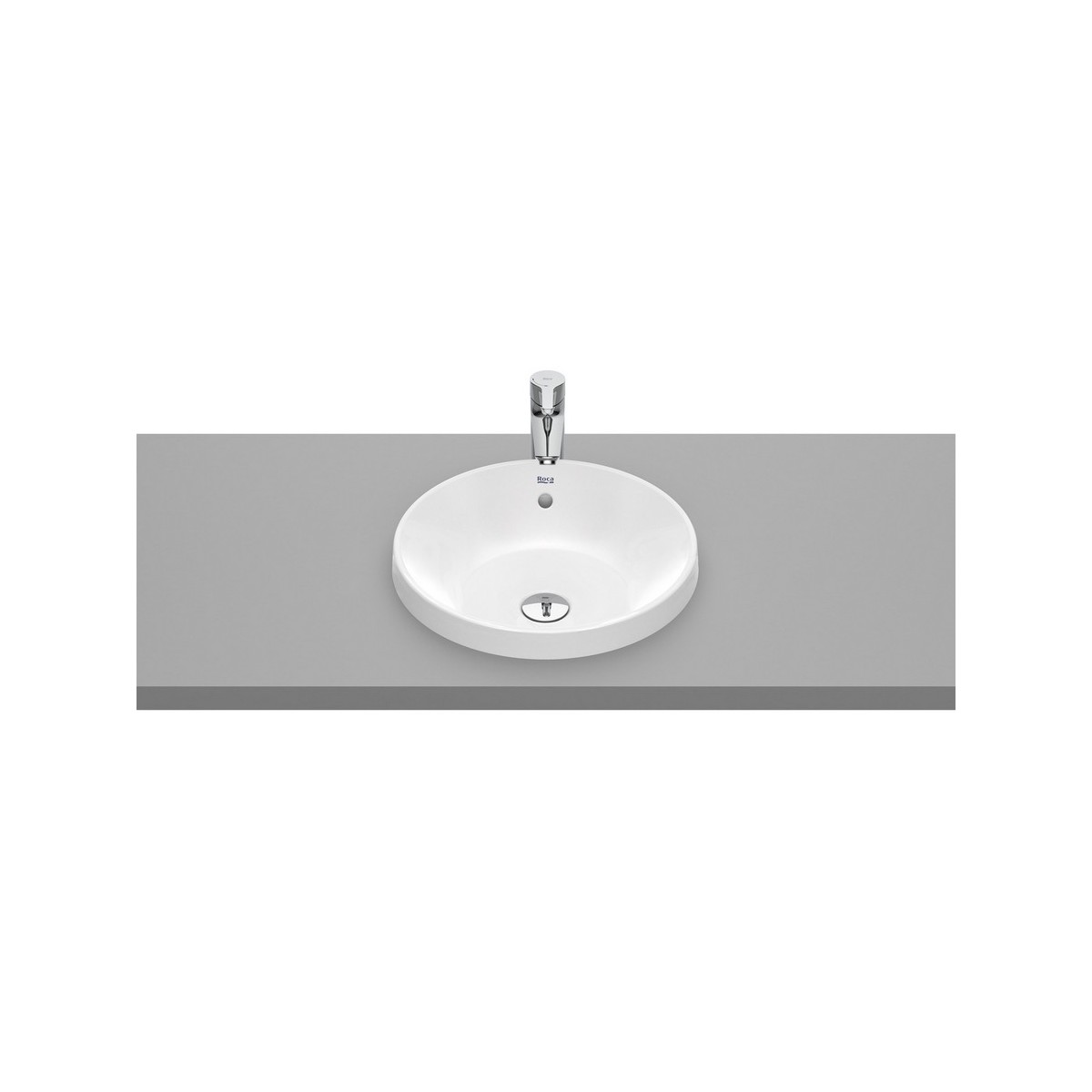The gap round vasque à encastrer non percée avec trop plein ø39x4 cm - ROCA A3270Y3000 