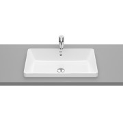 The gap square vasque à encastrer non percée avec trop plein 60x37x4 cm - ROCA A3270Y8000 