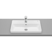 The gap square vasque à encastrer percée 1 trou avec trop plein 60x39x4 cm - ROCA A3270YA000 