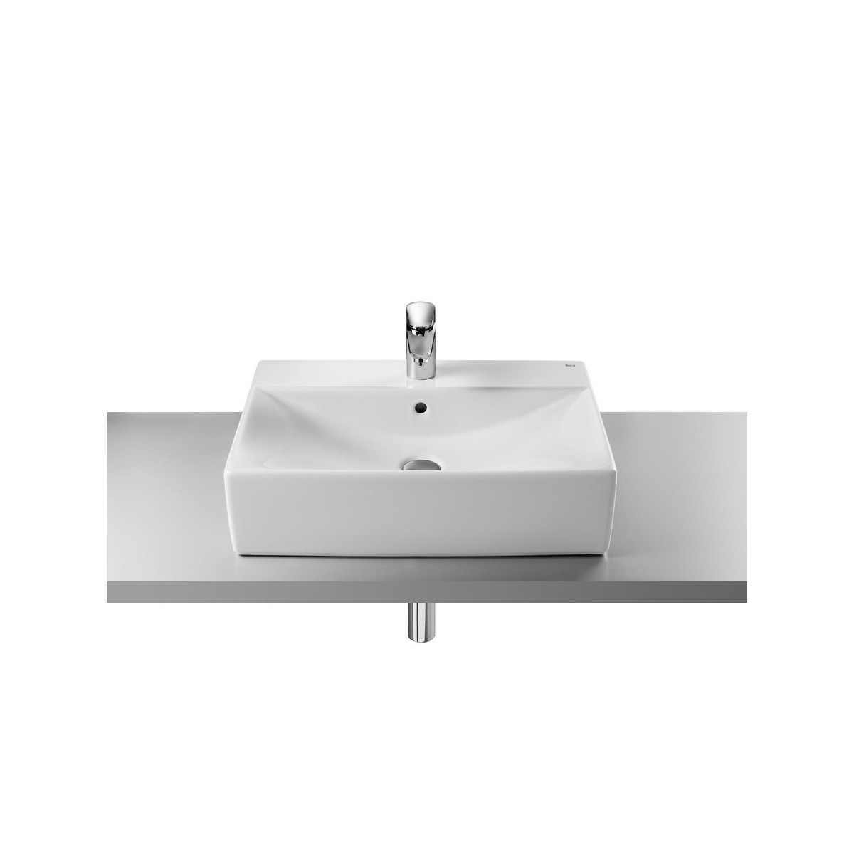 Diverta 60 vasque à poser sur plan 4 faces emaillées 600x440 blanc - ROCA A32711G000 