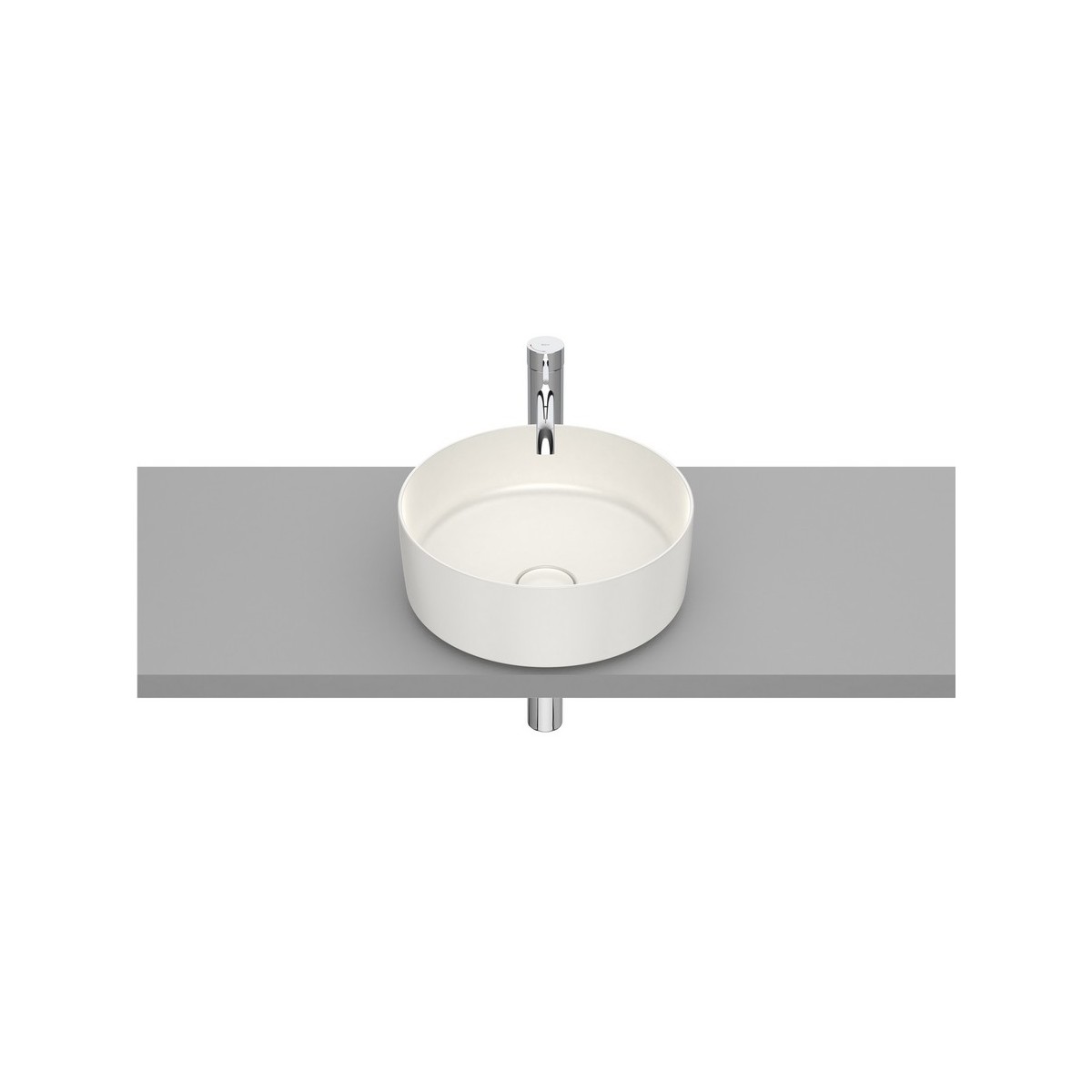 Inspira round vasque à poser en fineceramic sans trop-plein 37x37 beige - ROCA A327523650 