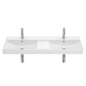 Ona lavabo double mural 1200x460 h 80 blanc brillant - ROCA A32768B000 