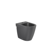 Ona bidet au sol adossé au mur. 530mm. noir mat - ROCA A357687080 