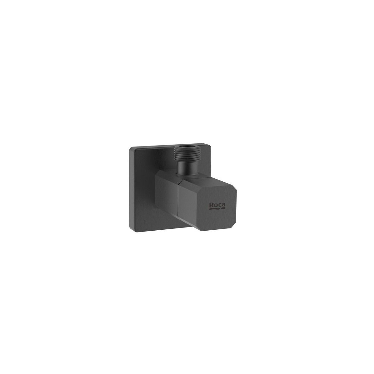 Robinet d’arrêt équerre square tête céramique 1/2” titanium black brossé - ROCA A5251679NM 
