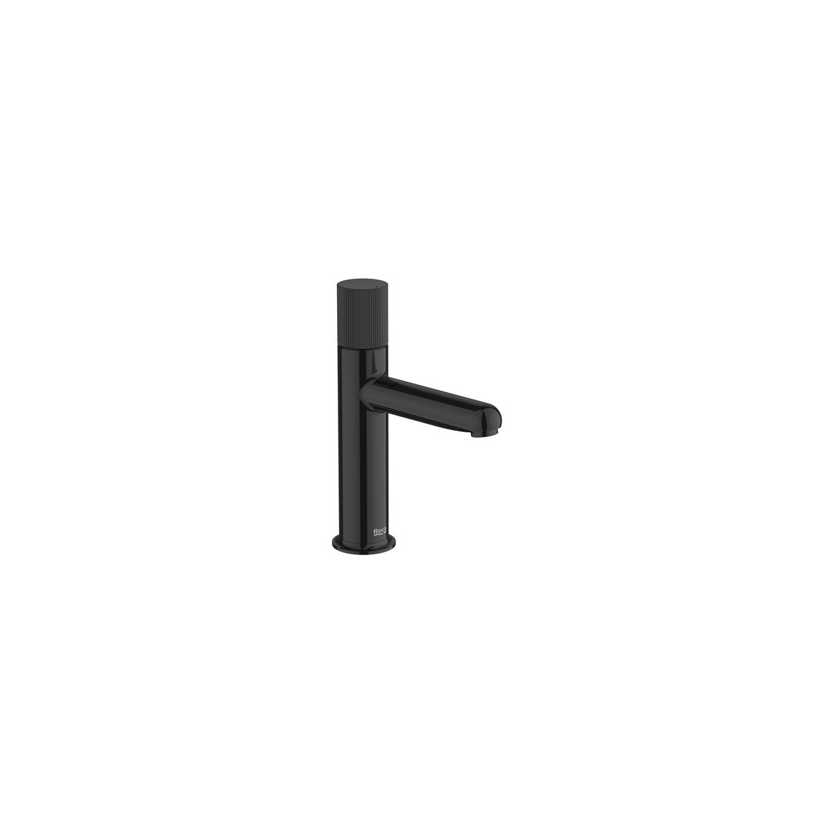 Nu mitigeur lavabo "s" corps lisse poignée cannelée titanium black - ROCA A5A3B3FCN0 