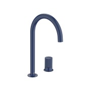 Nu mitigeur lavabo "l" 2 trous corps lisse poignée cannelée bleu cobalt - ROCA A5A3D3FP00 