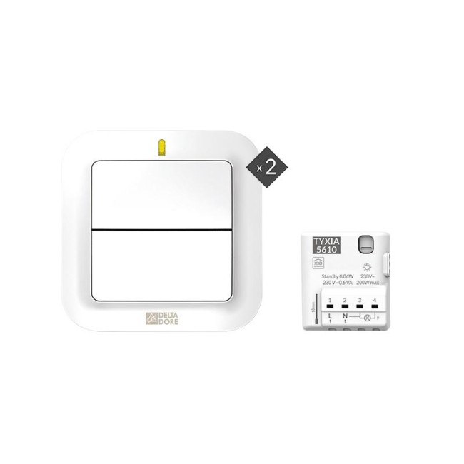 PACK TYXIA 611 - Pack éclairage va et vient sans fil - DELTADORE 6351410