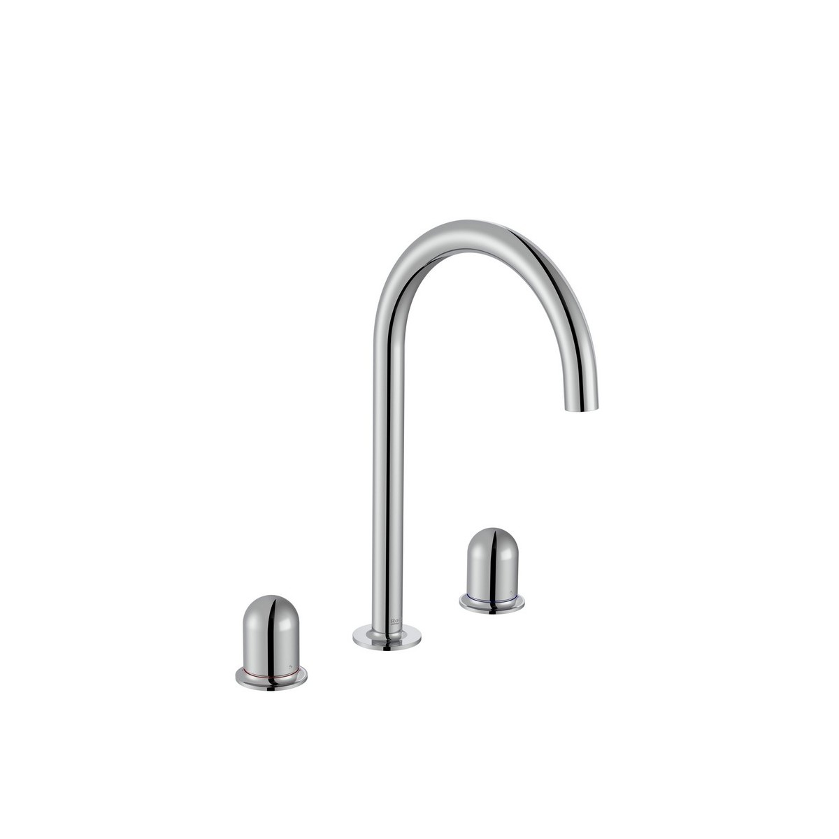 Nu mélangeur pour lavabo "l" 3 trous corps lisse poignée dôme chromé - ROCA A5A3V3FC00 