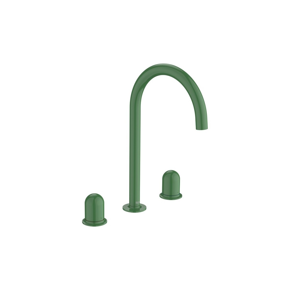 Nu mélangeur pour lavabo "l" 3 trous corps lisse poignée dôme vert menthe - ROCA A5A3V3FP20 