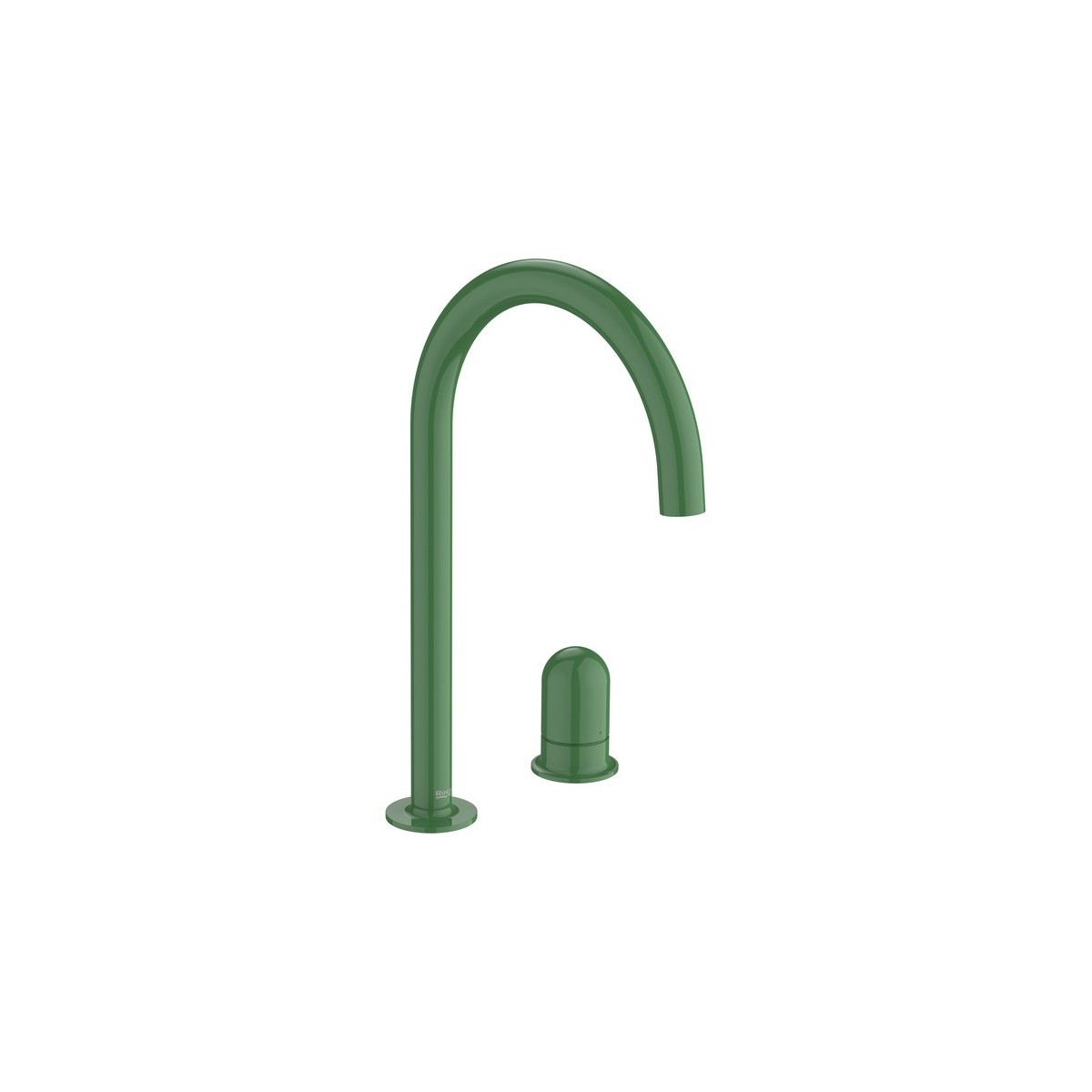 Nu mitigeur lavabo "l" 2 trous corps lisse poignée dôme vert menthe - ROCA A5A3W3FP20 