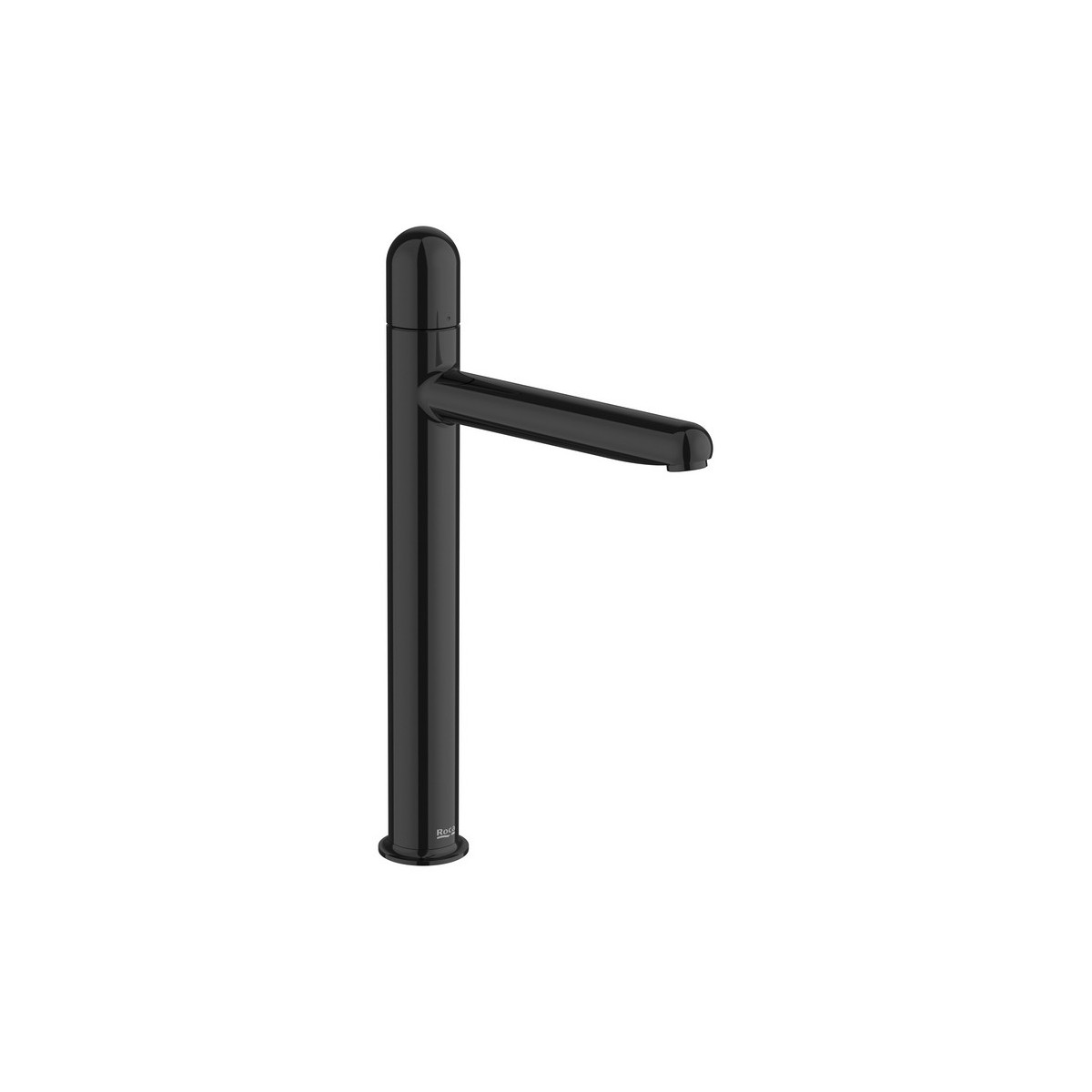 Nu mitigeur lavabo "xl" corps lisse poignée dôme titanium black - ROCA A5A3X3FCN0 