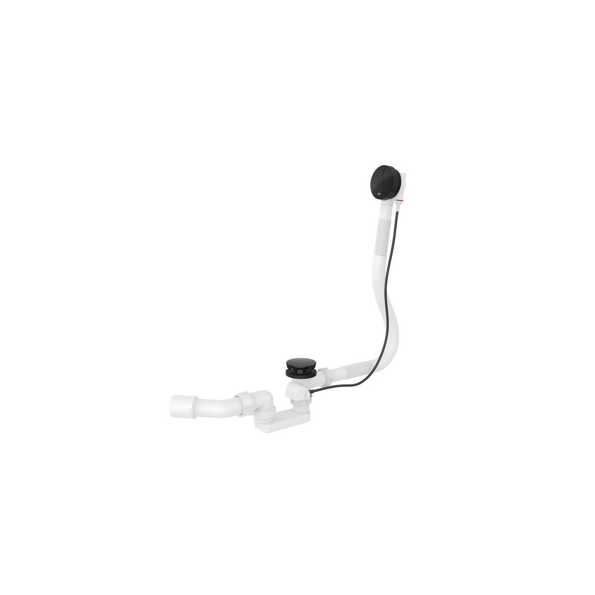 Vidage auto universel baignoire avec siphon titanium black - ROCA A5064046CN 