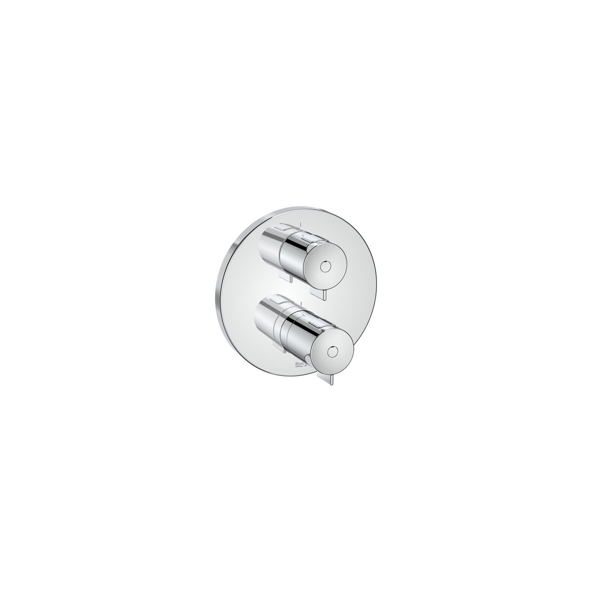 T-500 mitigeur thermostatique 2 voies avec inverseur régulateur de débit chromé - ROCA A5A0C18C00 