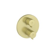 T-500 mitigeur thermostatique encastré 2 v avec inverseur pvd or brossé - ROCA A5A0C18VA0 