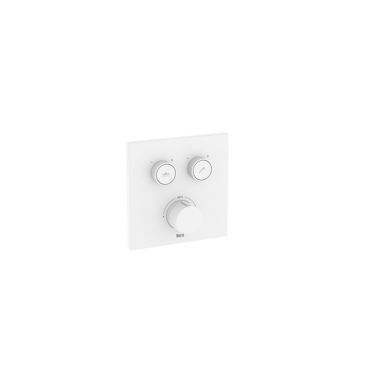 T-3000 square mitigeur thermostatique encastré b-d blanc mat - ROCA A5A2I09B00 