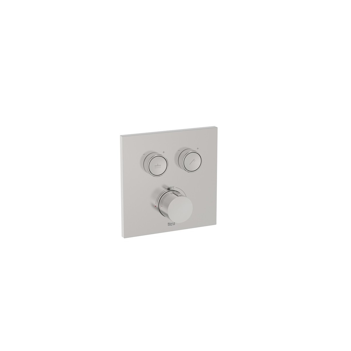 T-3000 square mitigeur thermostatique encastré b-d pvd acier inoxydable - ROCA A5A2I09SM0 