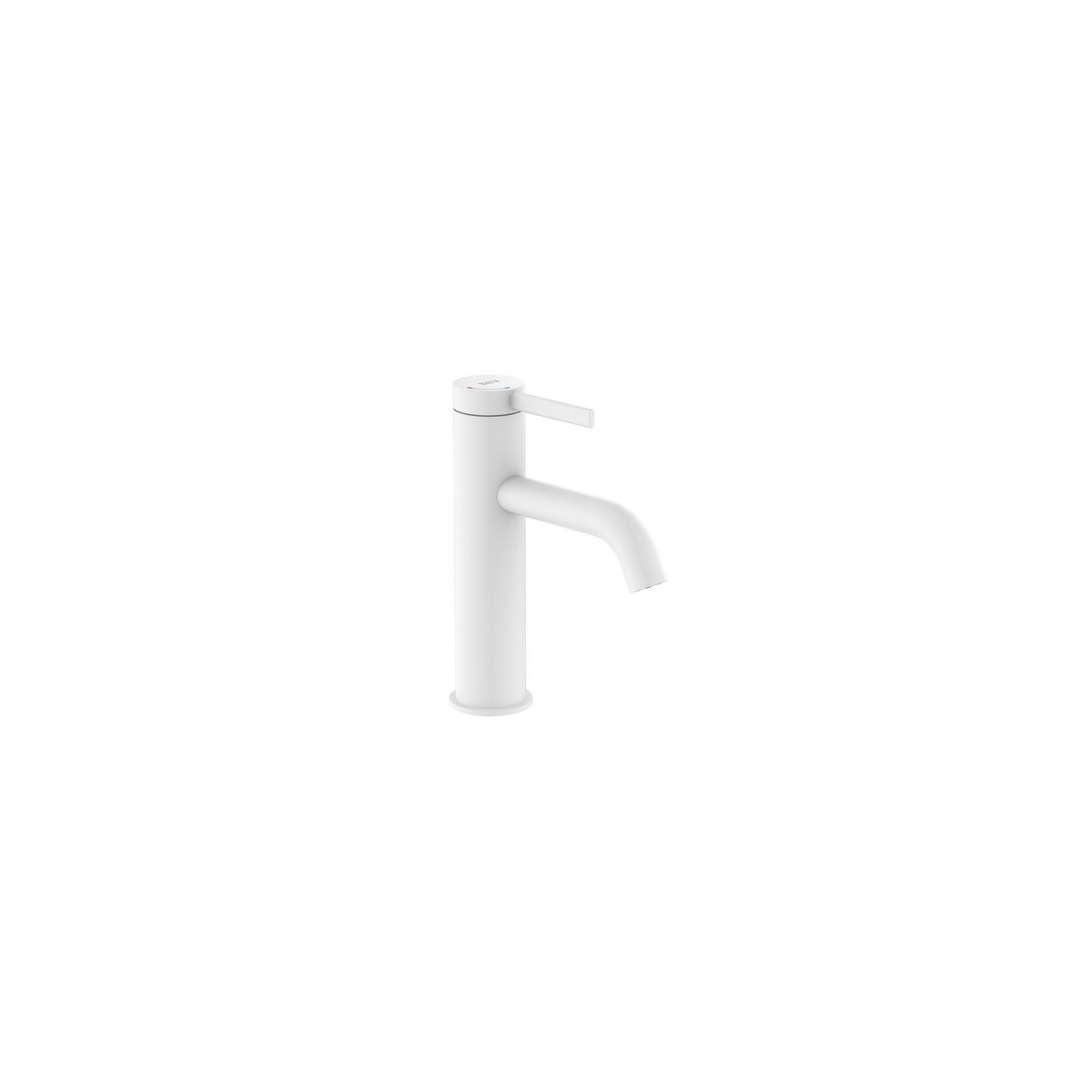 Ona mitigeur de lavabo monotrou corps lisse avec vidage clic-clac blanc mat - ROCA A5A3A9EB00 