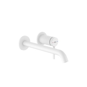 Ona mitigeur lavabo monotrou à encastrer blanc mat - ROCA A5A459EB00 