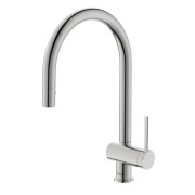 Ona mitigeur évier bec tube mobile douchette extractible pvd acier inoxydable - ROCA A5A811FSM0 