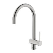 Ona mitigeur évier monotrou à bec tube mobile pvd acier inoxydable - ROCA A5A841FSM0 